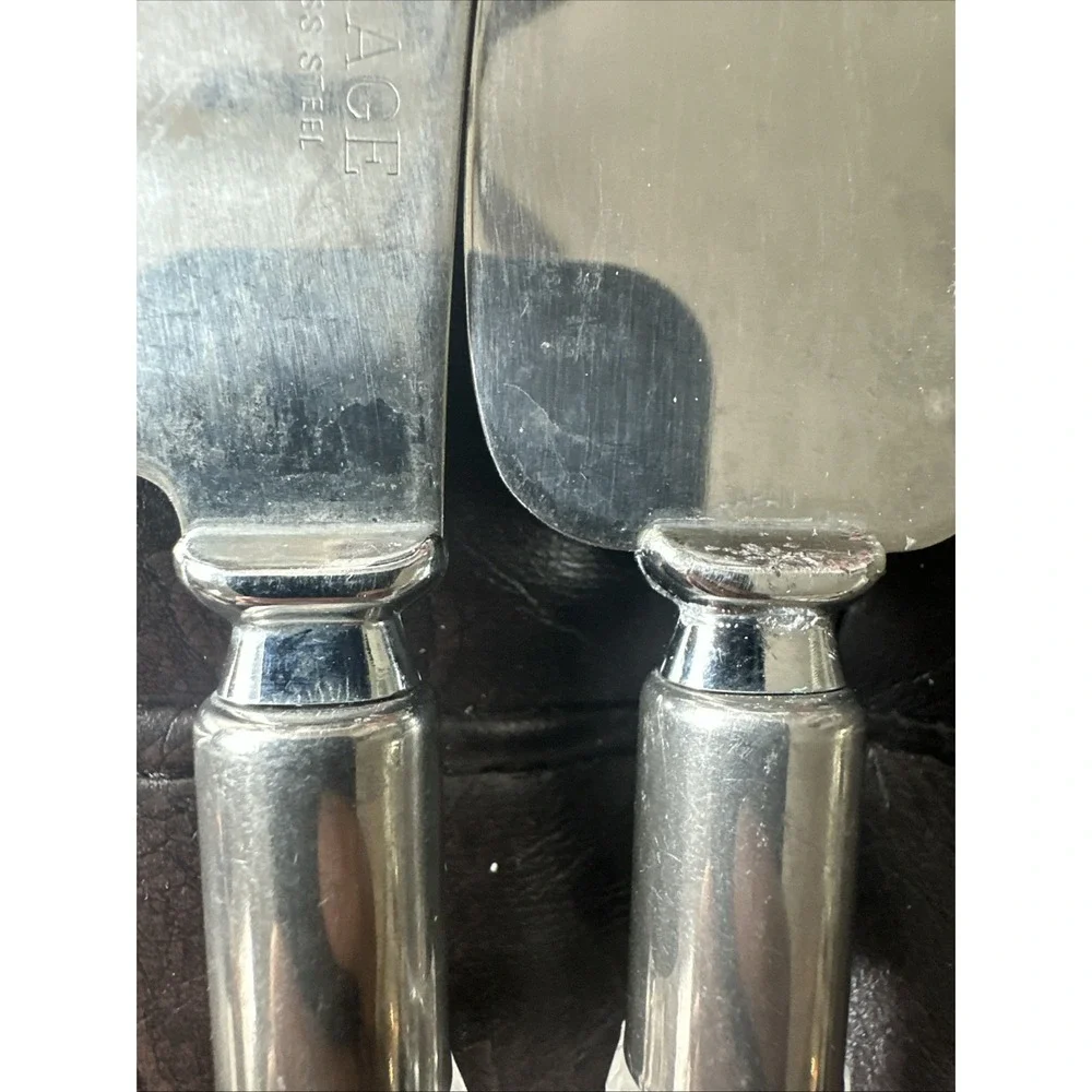 Mirage by Robinson‎ Stainless Steel Acrylic Handles Serving Set 2 Pieces